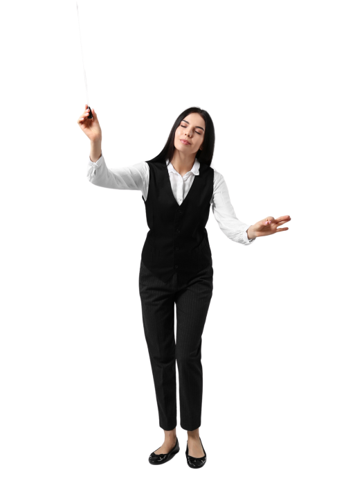 girl in a hat stands and smiles